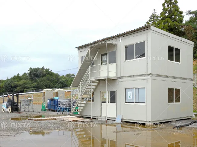 ユニットハウス・仮設トイレの設置イメージ